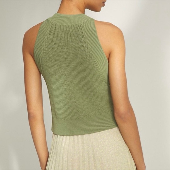 Wilfred Aritzia knit cropped halter, size S in sage frost green - Picture 2 of 4